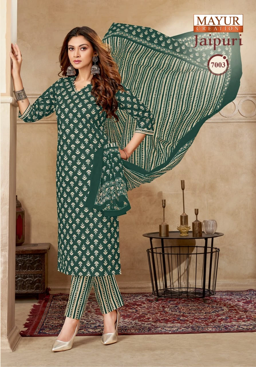 Mayur Jaipuri Vol 7 Cotton Wholesale Readymade Salwar Suit Catalog — Wholesale Readymade Suit, Mayur Dress wholesale from Surat - Gallery Image 9